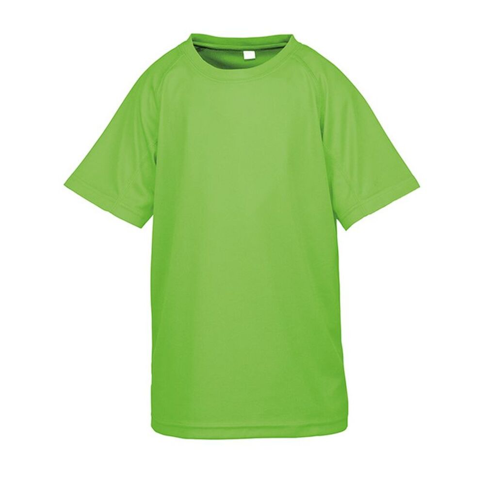 Spiro Chidlrens/Kids Impact Performance Aircool T-Shirt / Lime Punch